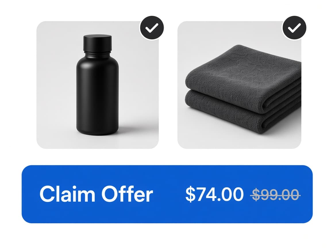 Claim Offer button showing a combined total and a struck original price.
